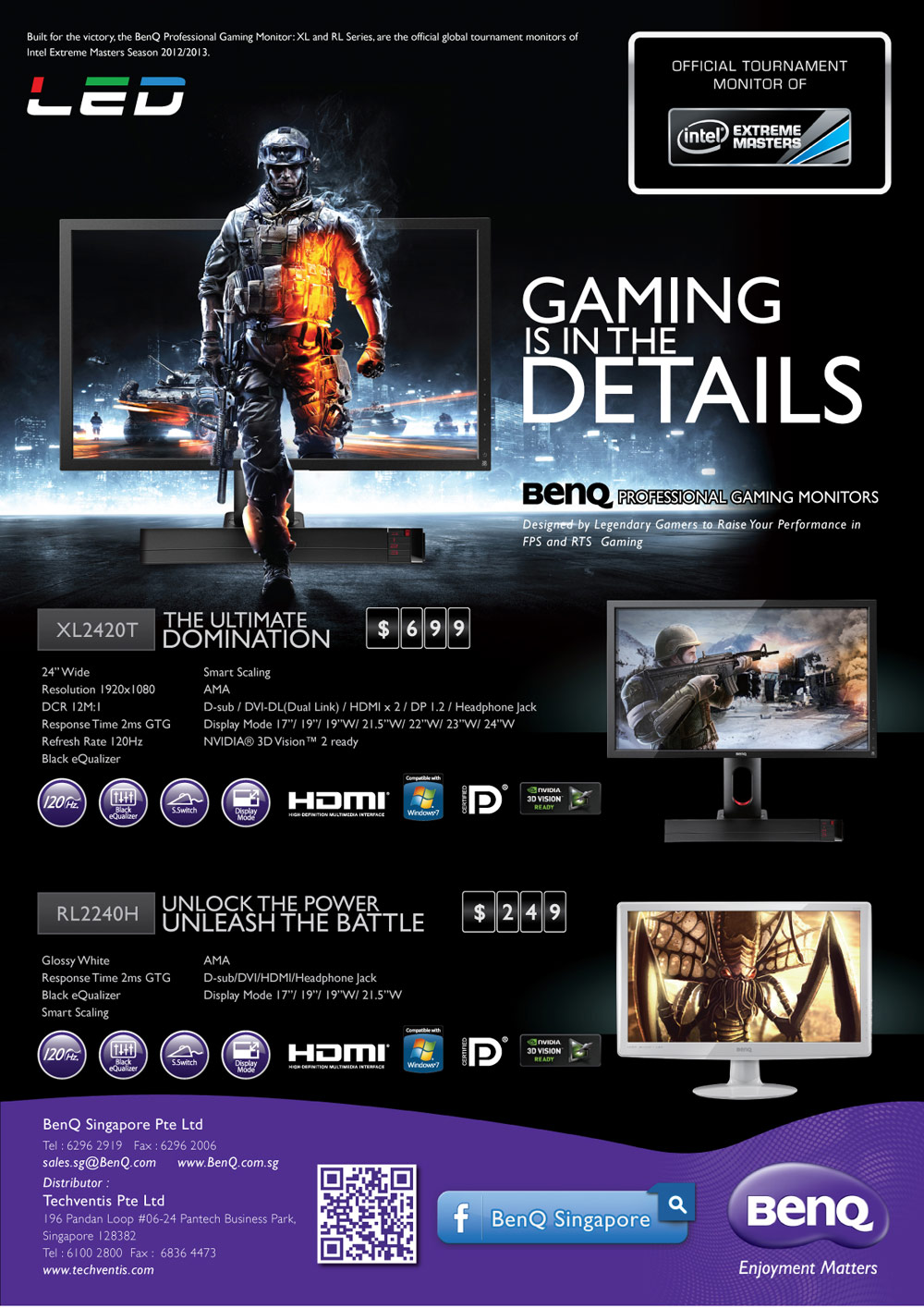 BenQ Gaming Monitor Brochures from Comex Singapore on Tech Show Portal