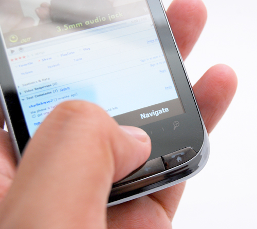 The proximity of the zoom bar to the screen makes for occasional unwanted triggering of soft keys and other on-screen controls.