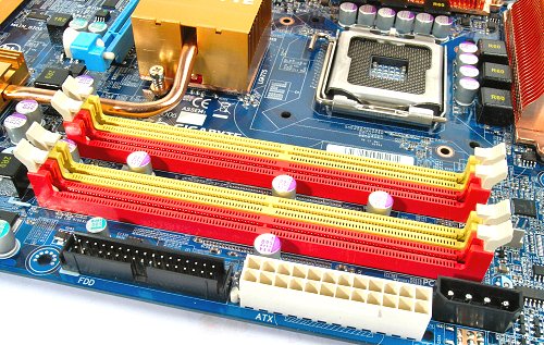 Well placed and spaced DIMM and ATX connectors.