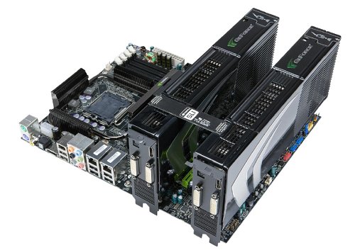 Here's how you do quad SLI with only three PCIe x16 slots.