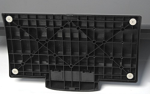 The base of the G2400W is easily removable and provides adequate support for the monitor.