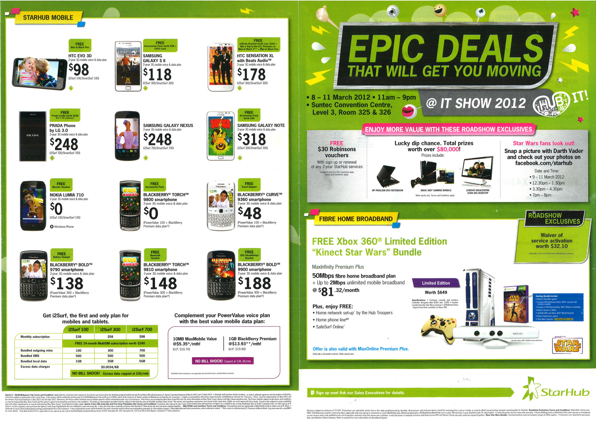 Broadband Plans SingTel & StarHub IT Show 2012 Telco, Tablets