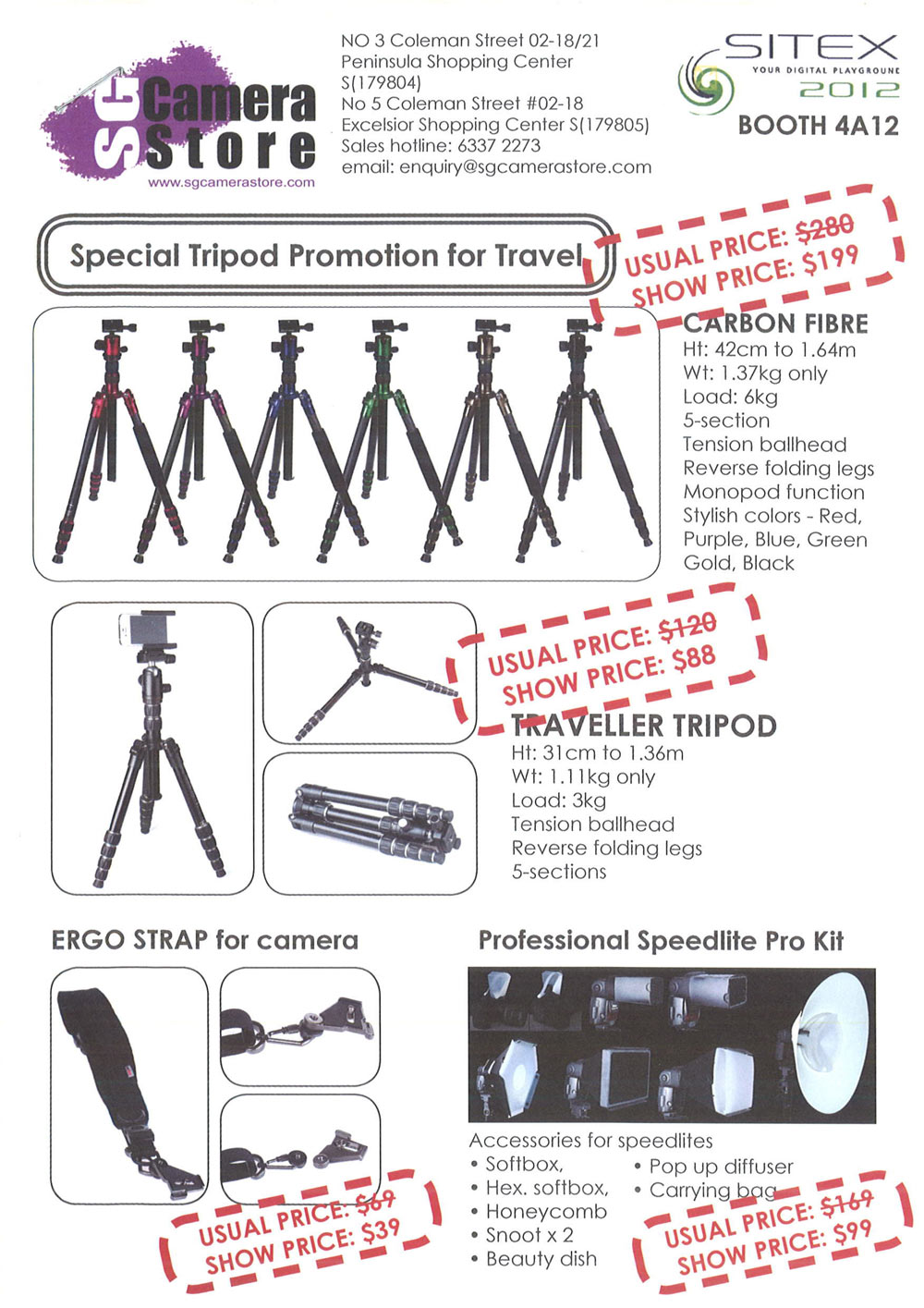 SG Camera Store Page 4 Brochures from Sitex 2012 Singapore on Tech