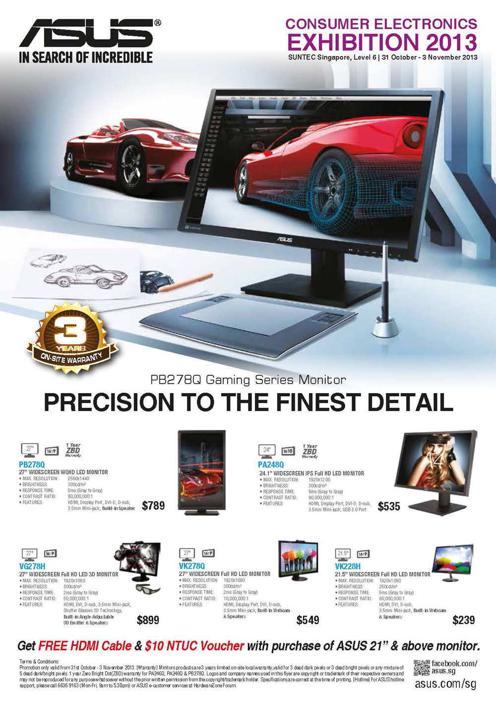 Asus monitors page 1 Brochures from CEE Singapore on Tech Show Portal