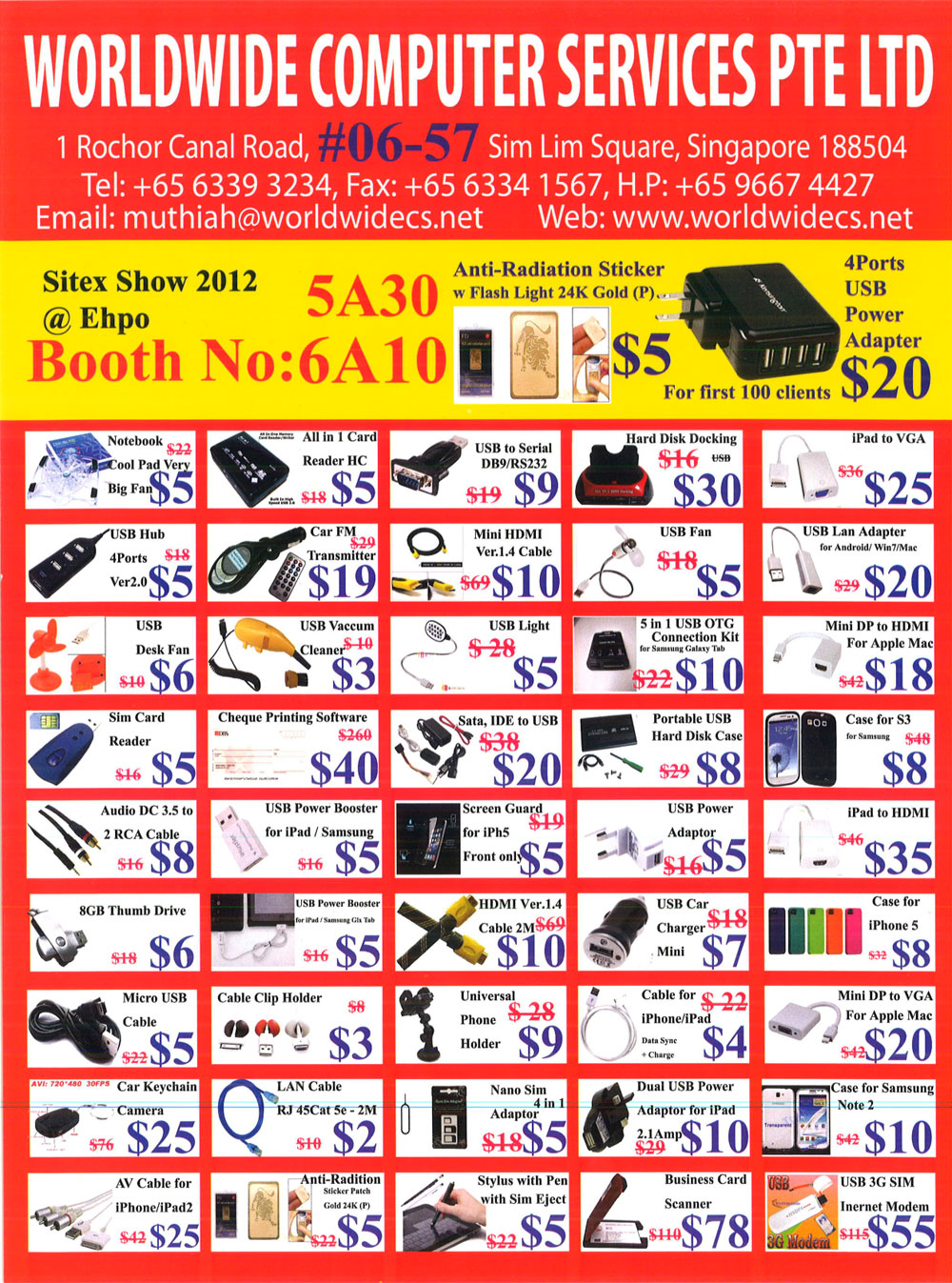 Worldwide Computer page 1 Brochures from CEE Singapore on Tech Show