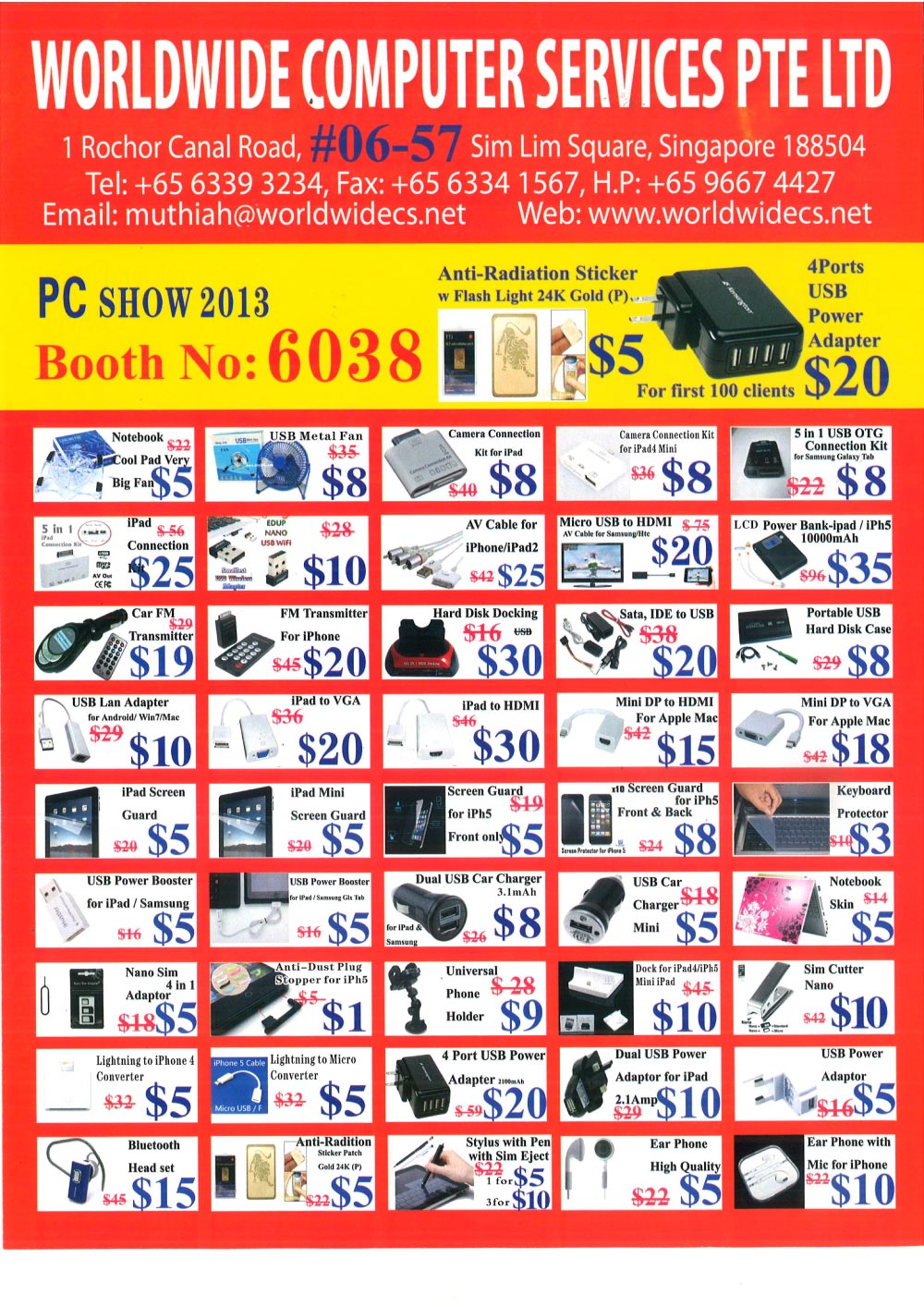 Worldwide Computer Services page 1 Brochures from PC Show 2013