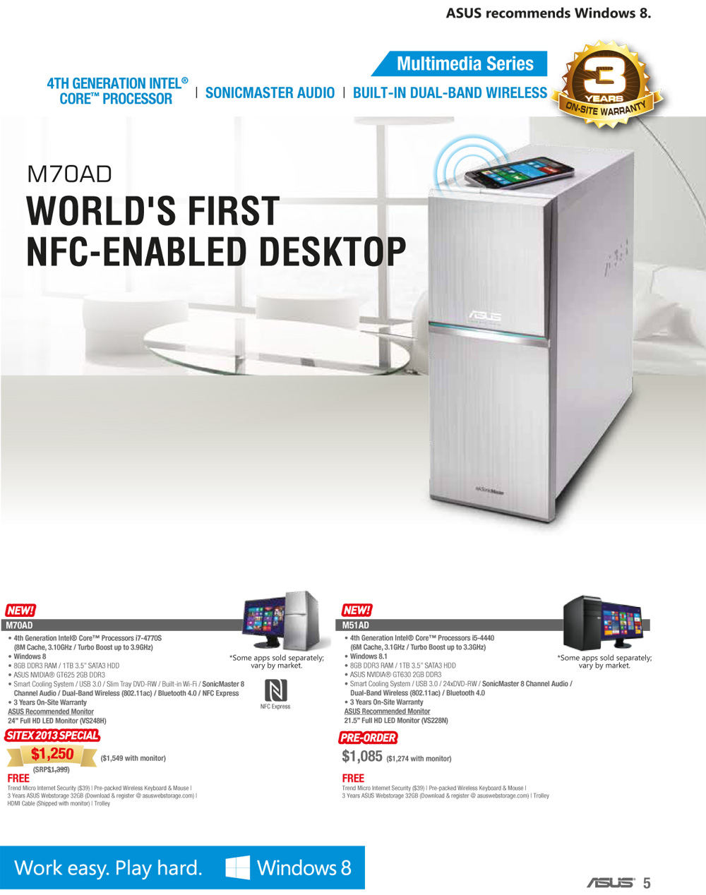 ASUS Desktop PC page 1 Brochures from Sitex 2013 Singapore on Tech