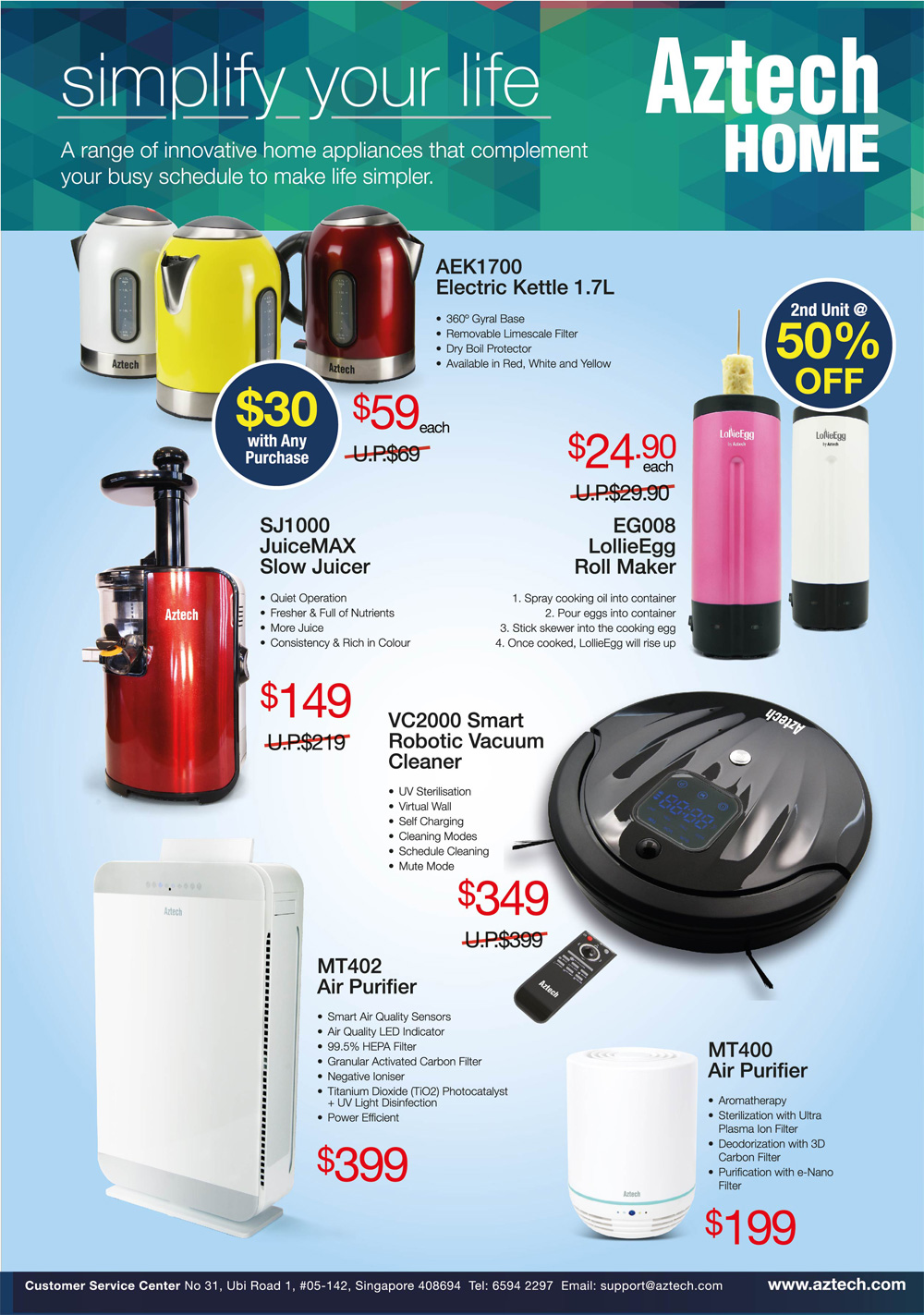 Aztech Appliances Brochures from SITEX 2014 Singapore on Tech Show Portal