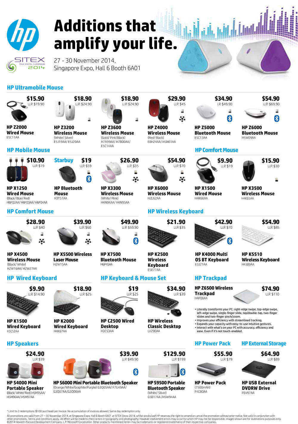HP Accessories Page 1 Brochures from SITEX 2014 Singapore on Tech