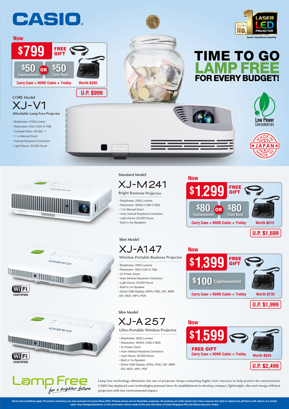 Casio Projectors Brochures from COMEX 2015 Singapore on Tech Show ...