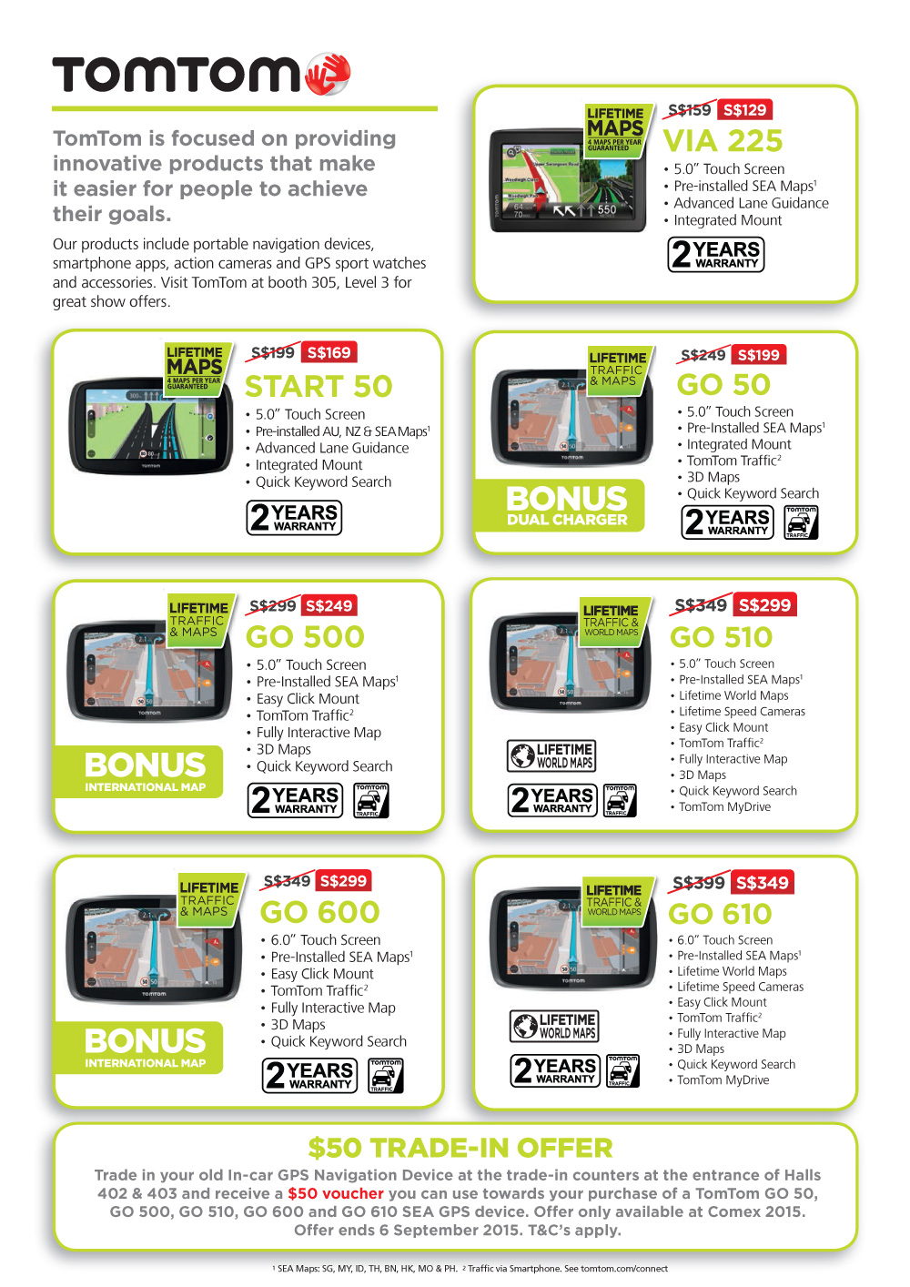 TomTom GPS Brochures from COMEX 2015 Singapore on Tech Show Portal