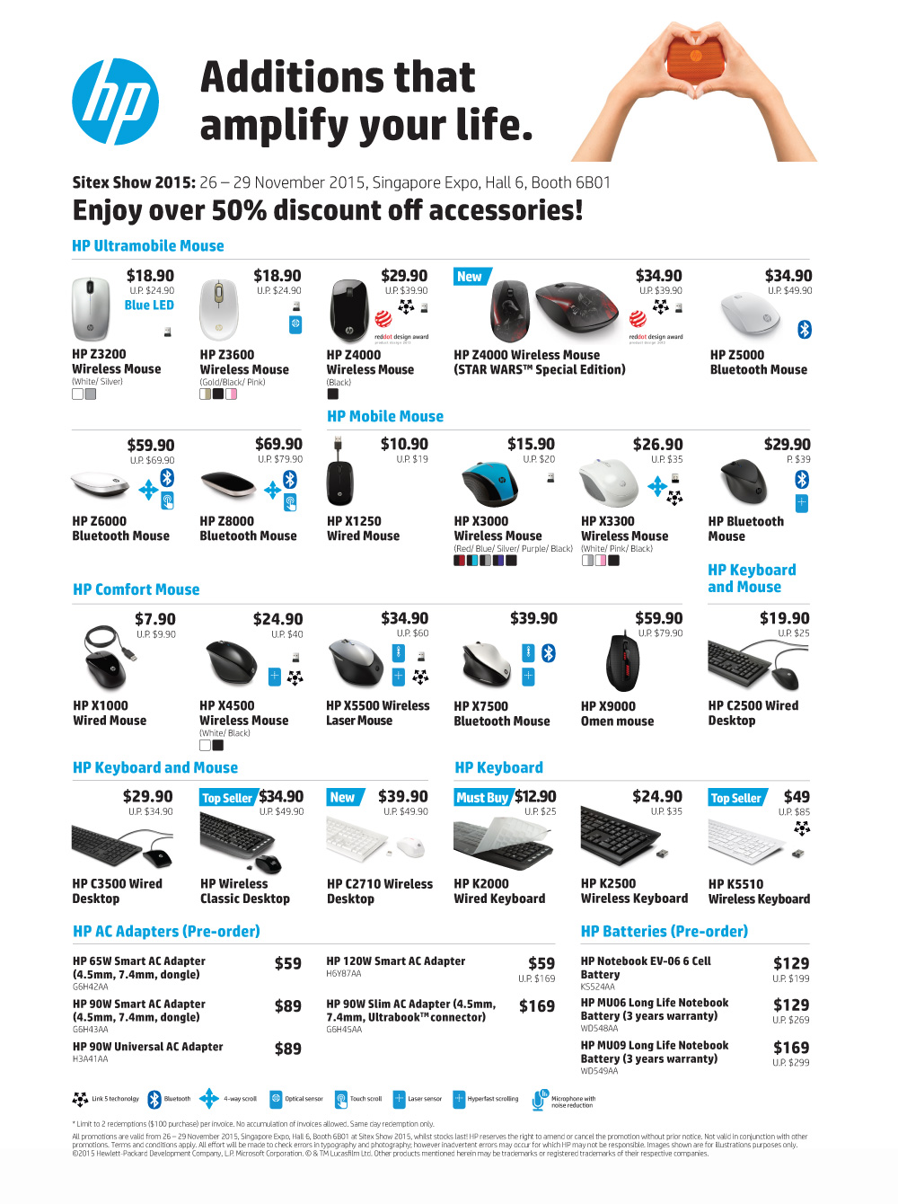 HP Accessories Pg 2 Brochures from SITEX 2015 Singapore on Tech Show