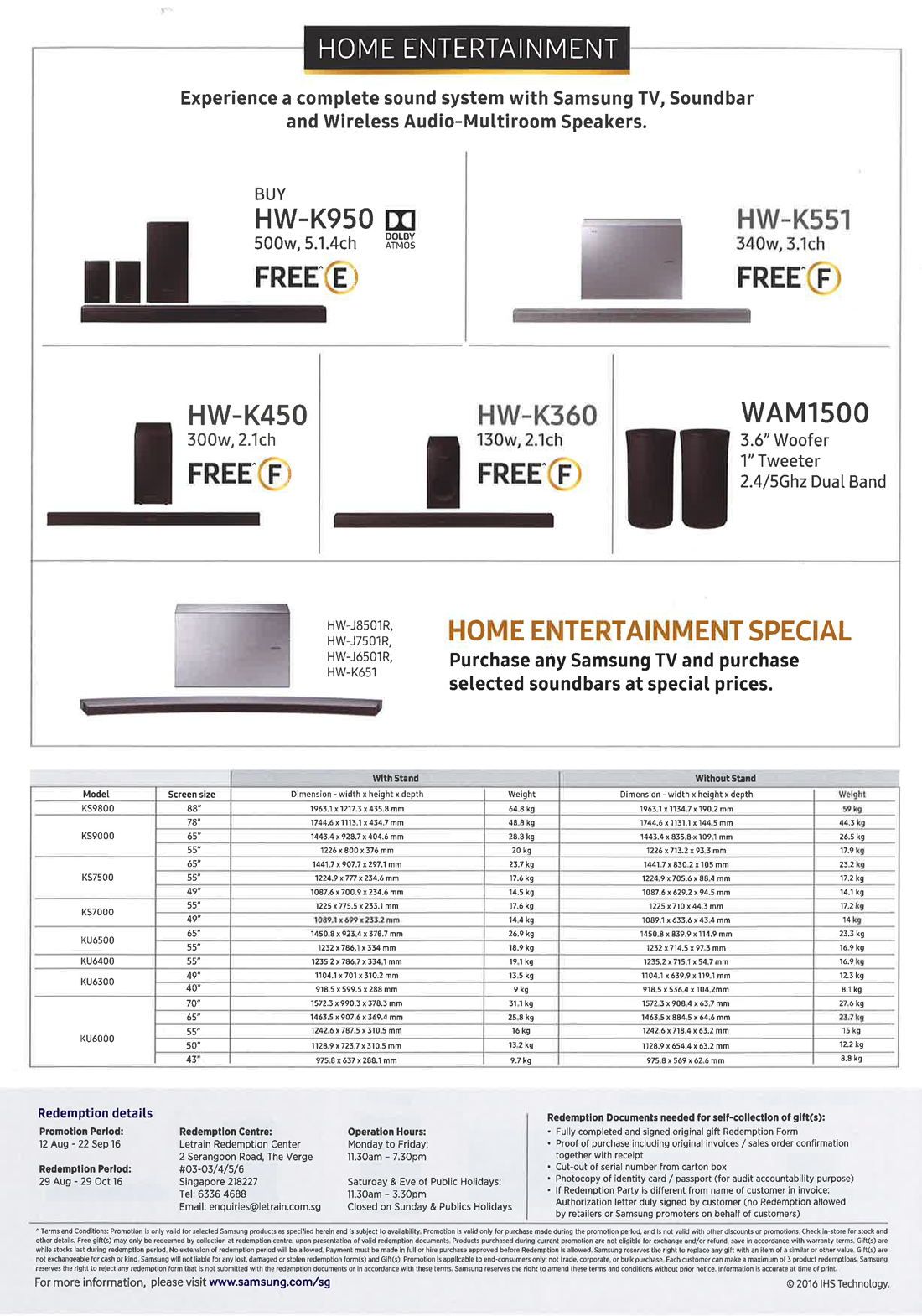 Samsung TV, AV page 6 Brochures from COMEX 2016 Singapore on Tech