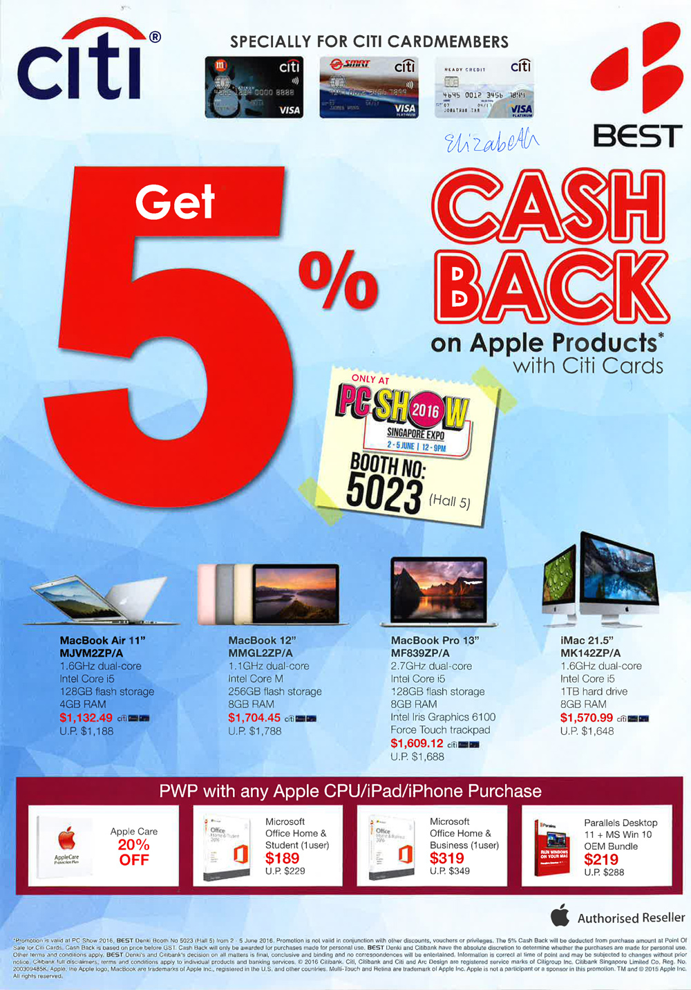 Best Denki page 1 Brochures from PC Show 2016 Singapore on Tech Show