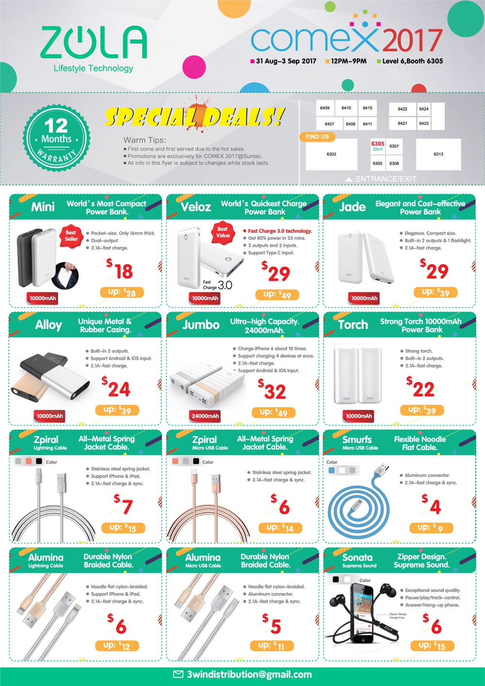 Zola Deals Brochures from COMEX SHOW 2017 Singapore on Tech Show Portal