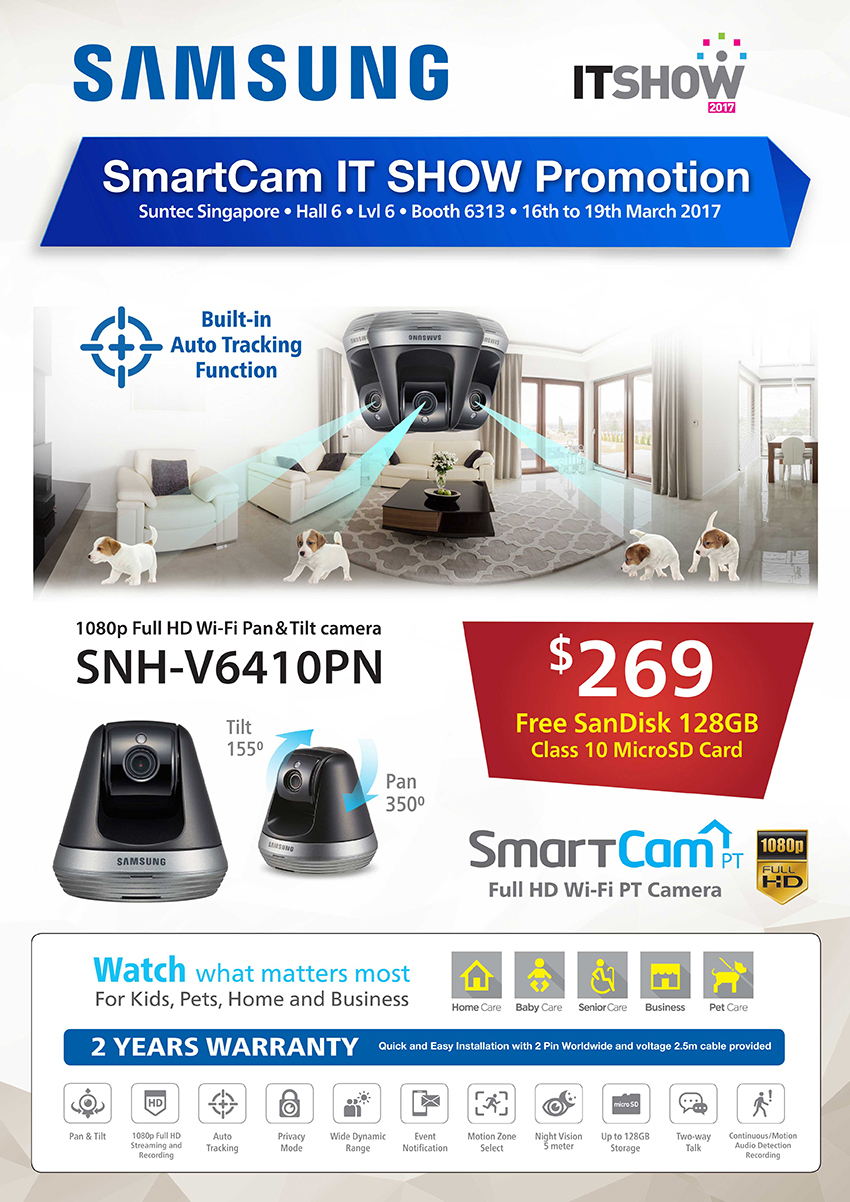 Samsung IP Cam Pg 1 Brochures from IT Show 2017 Singapore on Tech