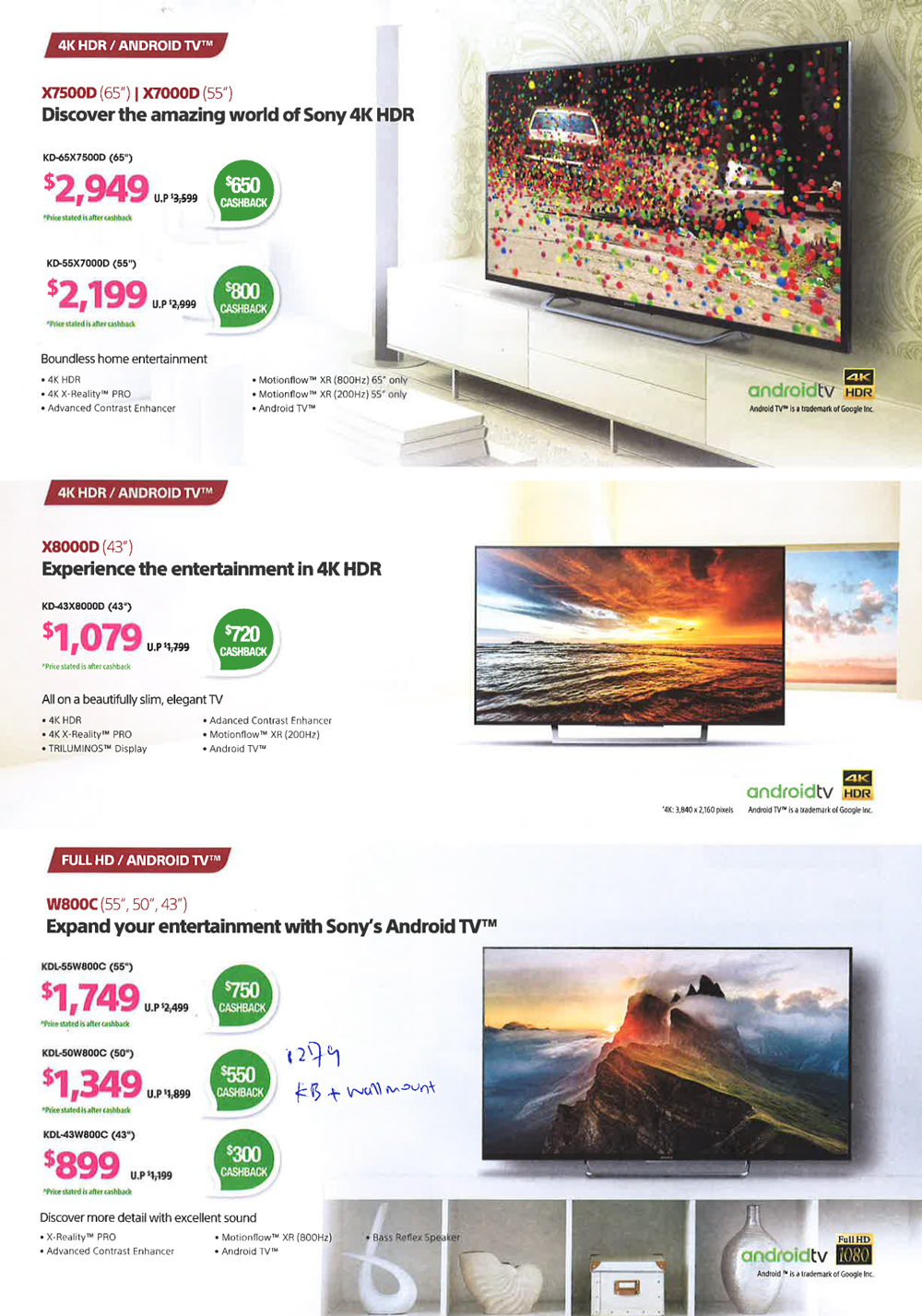 Sony TVs page 2 Brochures from IT Show 2017 Singapore on Tech Show