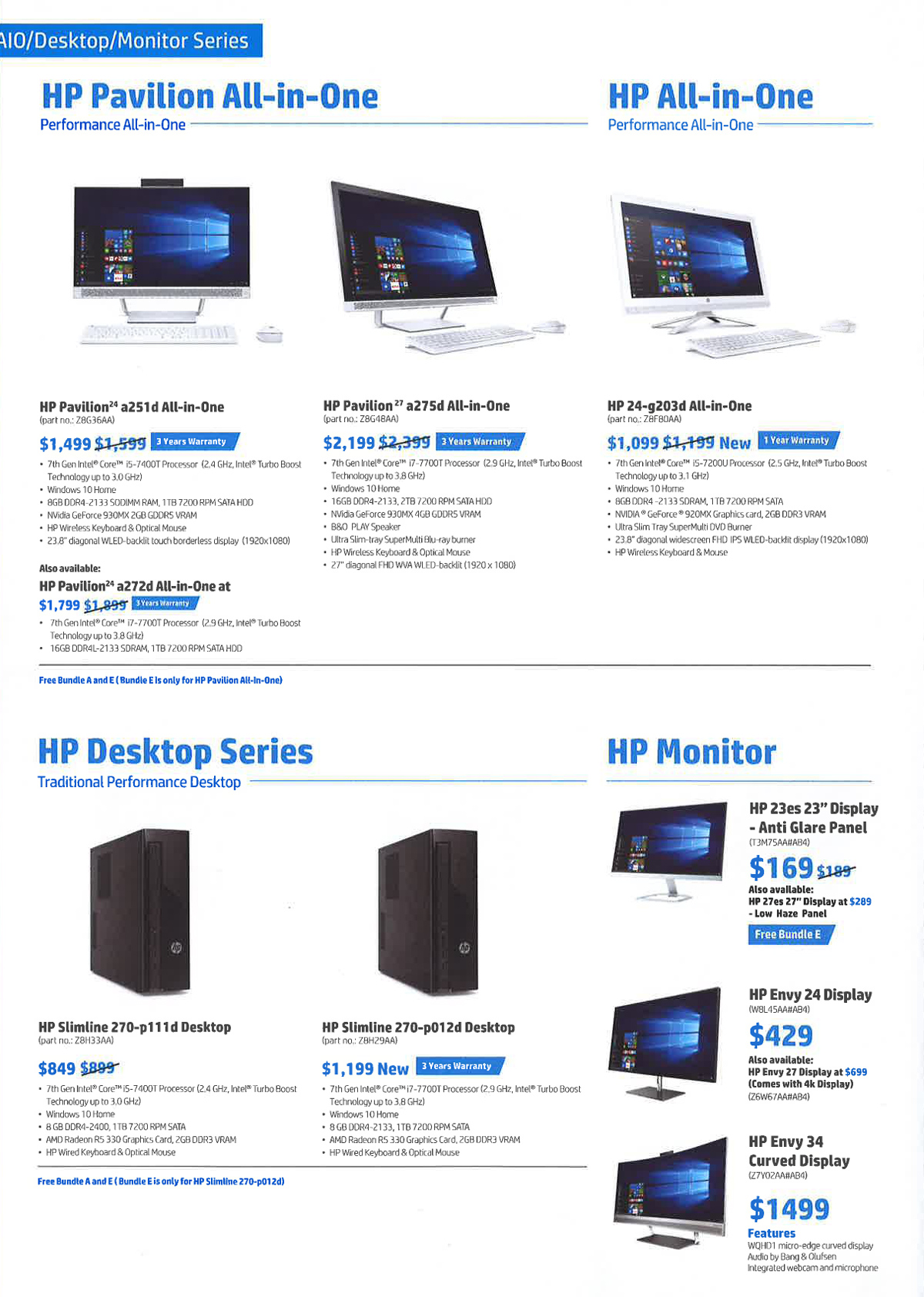 Hp Desktops Brochures From Pc Show 17 Singapore On Tech Show Portal Hardwarezone Com Sg