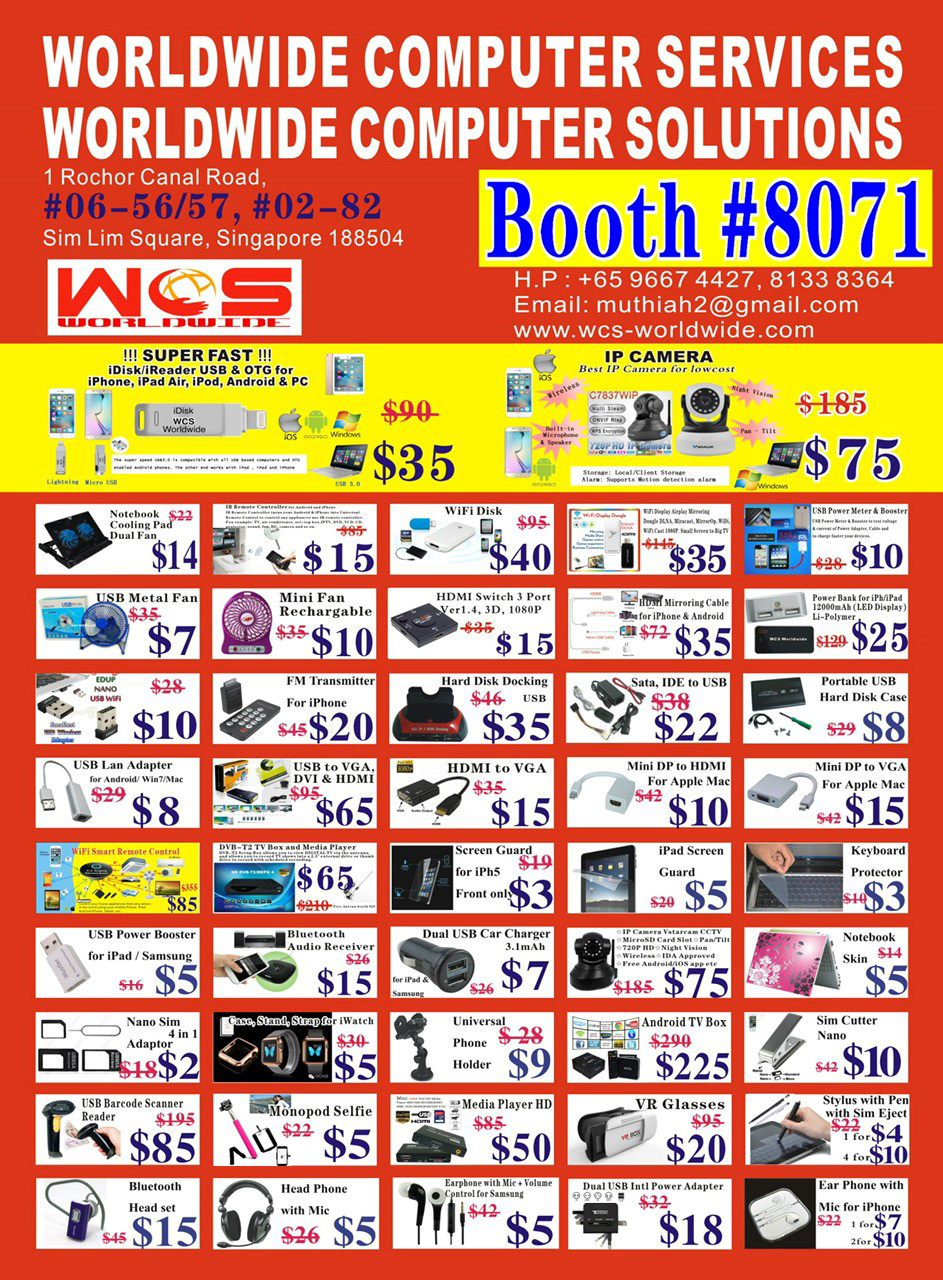 WCS Computer Accessories Pg 2 Brochures from PC Show 2017 Singapore