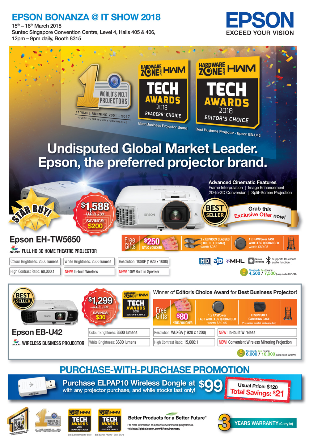 Epson Projectors - Pg 1 Brochures from IT Show 2018 Singapore on Tech ...