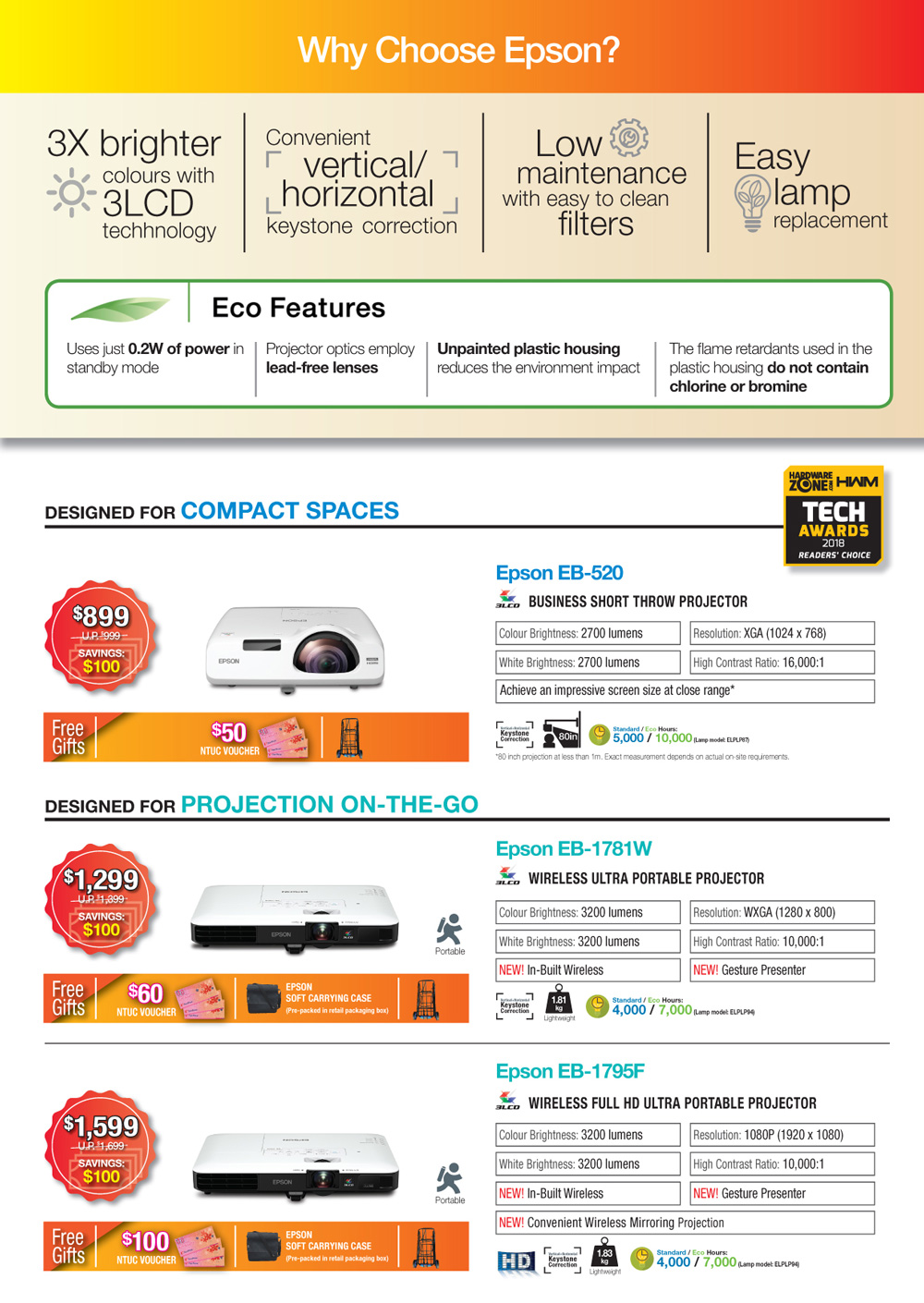 Epson Projectors - Pg 3 Brochures from IT Show 2018 Singapore on Tech ...