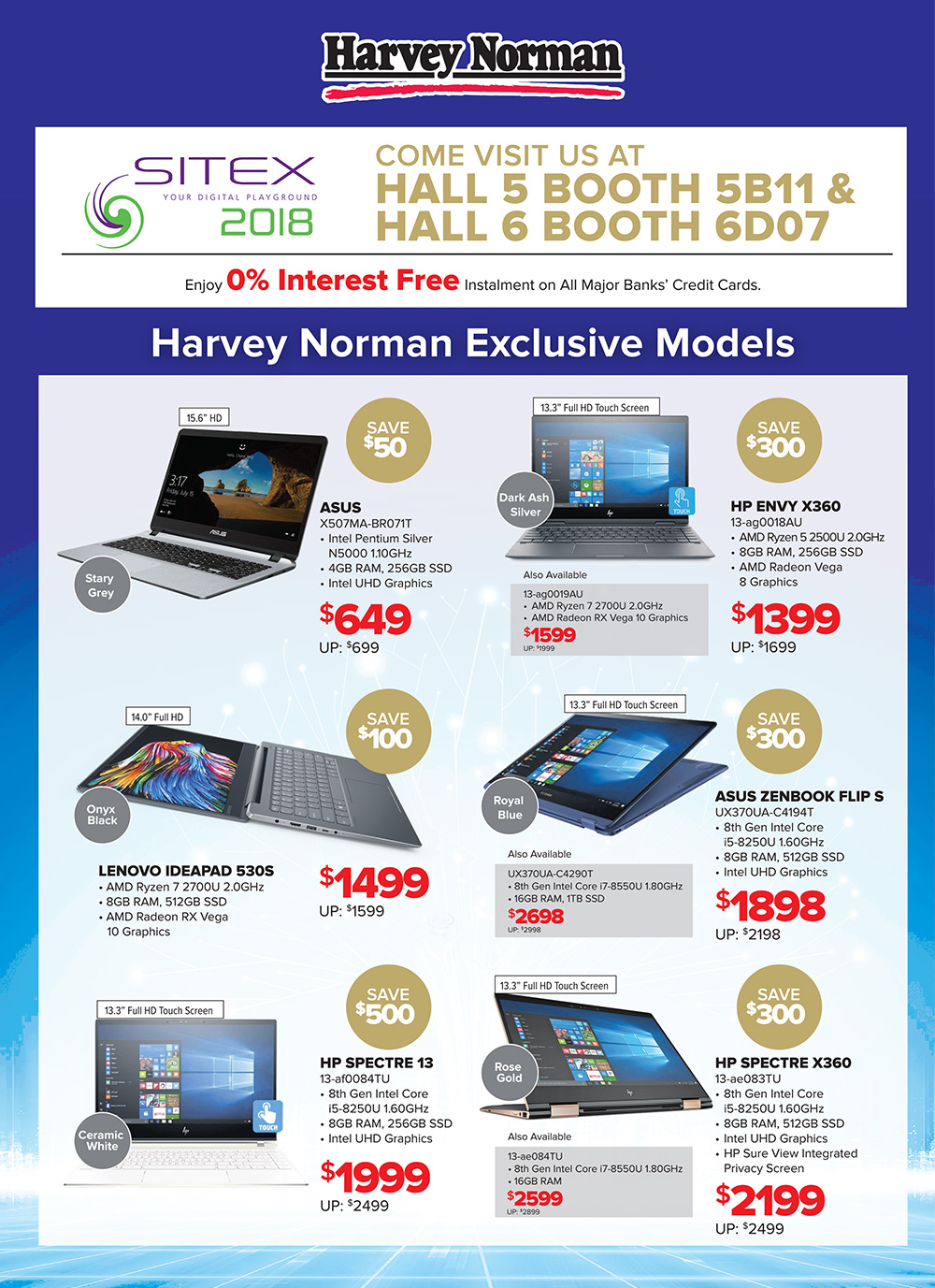 Harvey Norman Pg 2 Brochures from SITEX 2018 Singapore on Tech Show