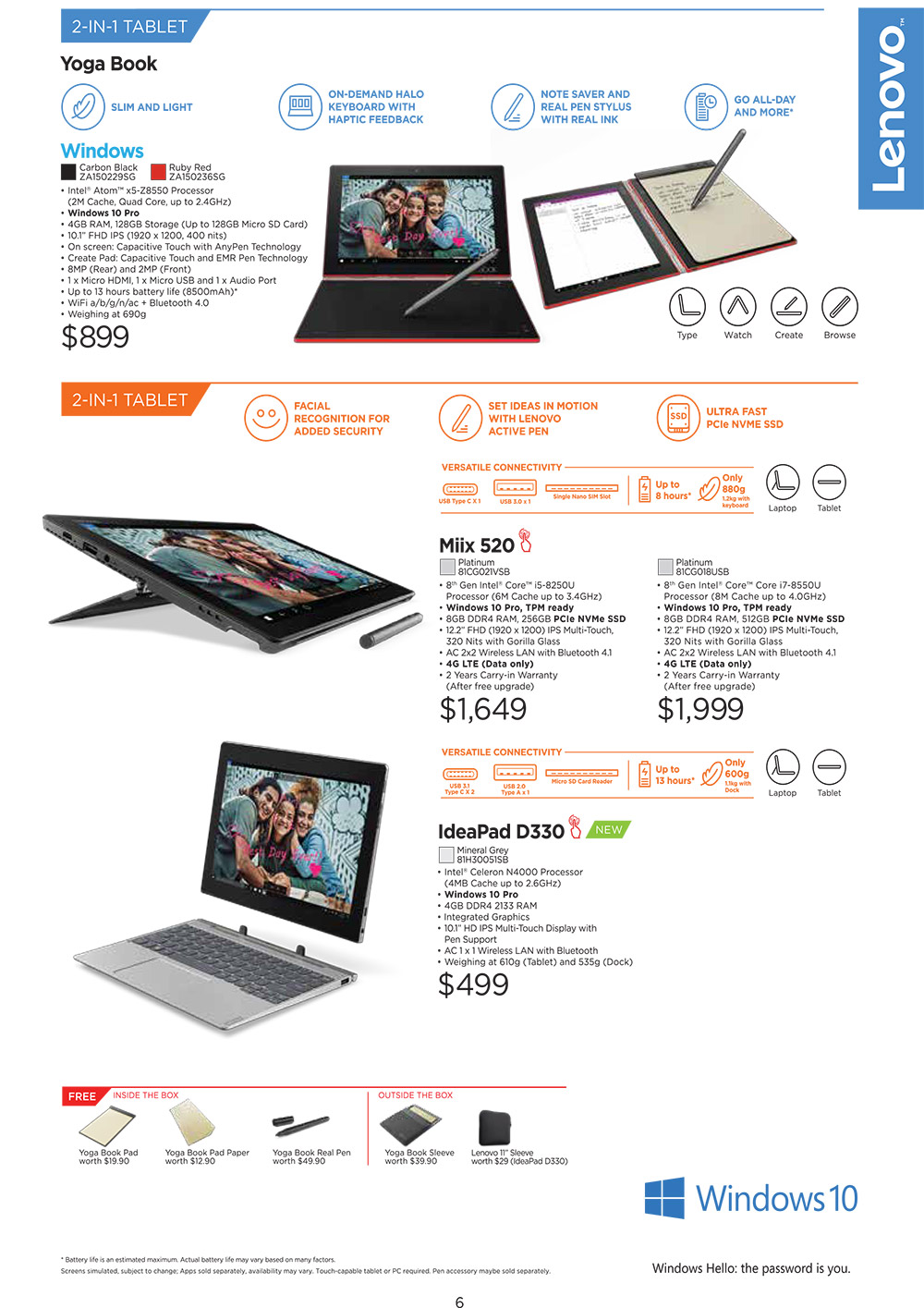 Lenovo Product Guide Pg 07 Brochures from The Tech Show 2018