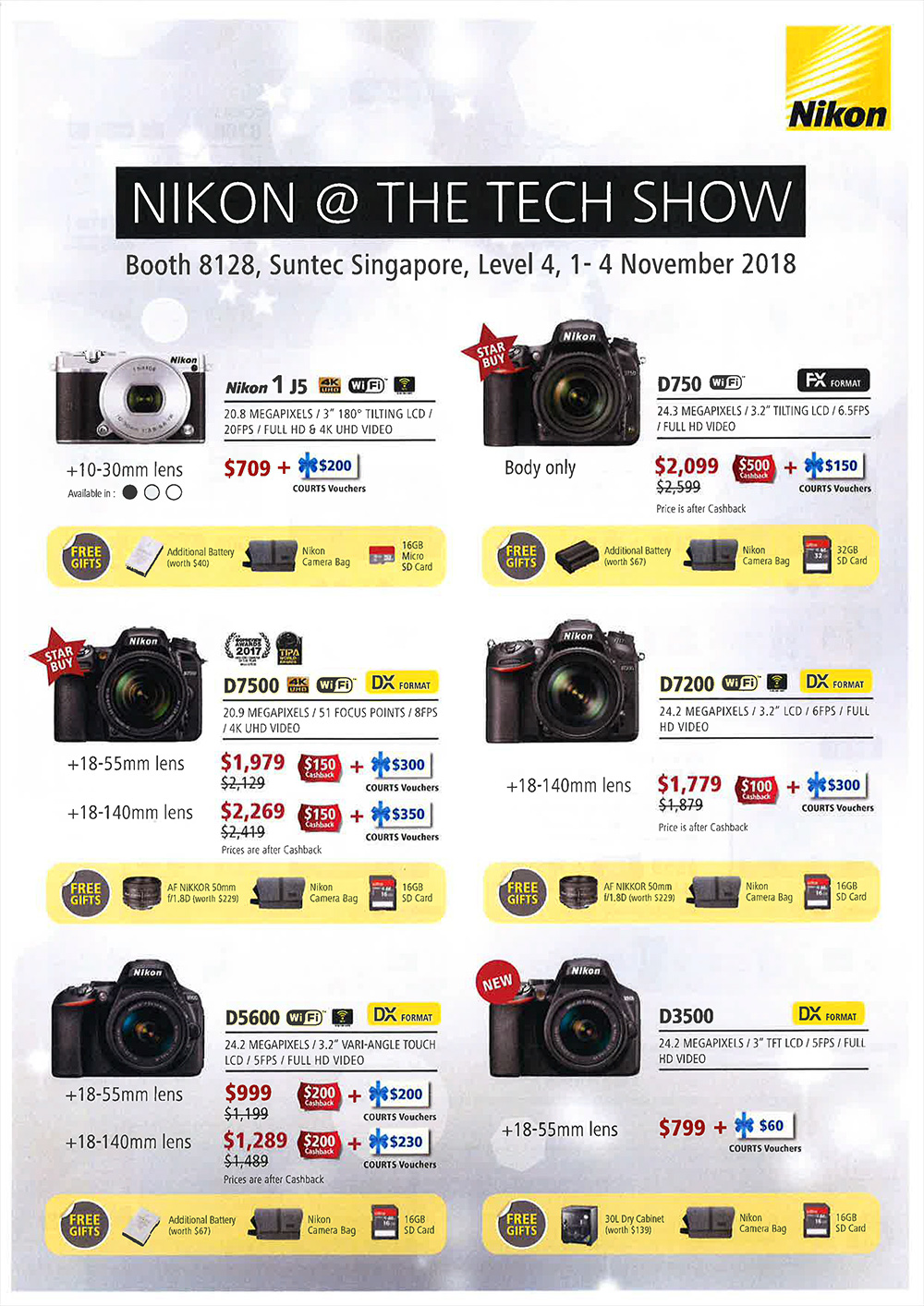 Nikon page 1 Brochures from The Tech Show 2018 Singapore on Tech Show