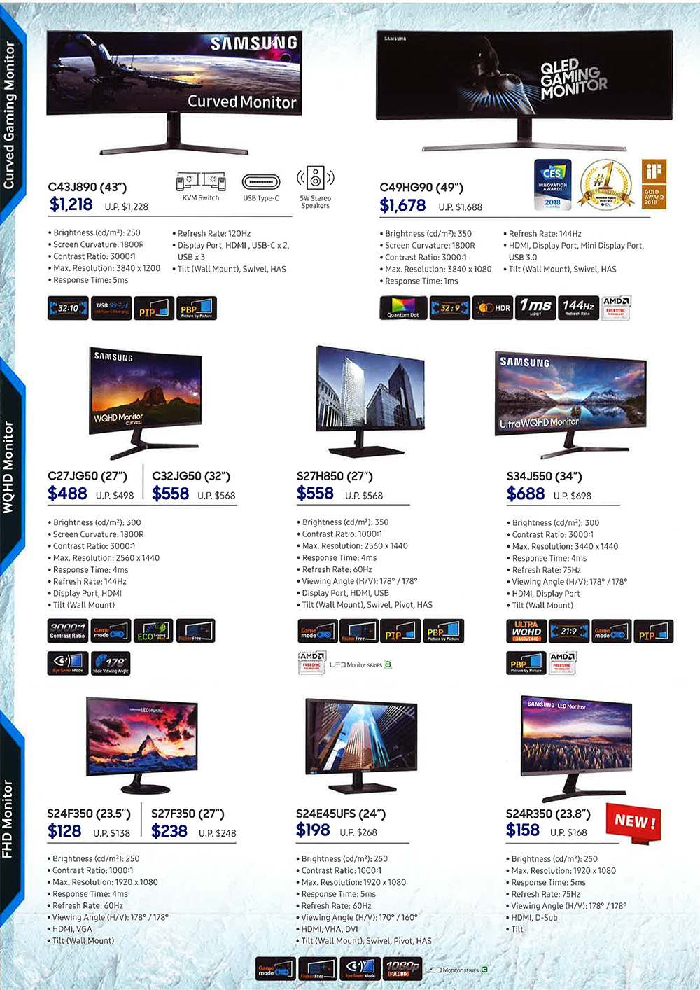 Samsung monitors page 2 Brochures from COMEX 2019 Singapore on Tech