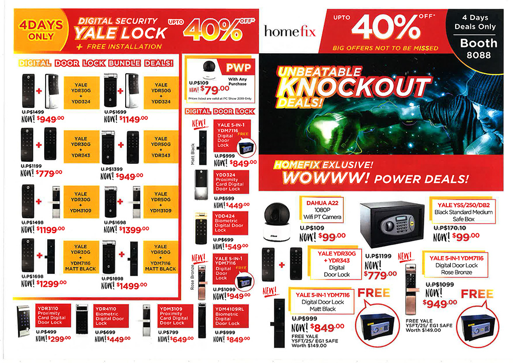 Homefix page 1 Brochures from PC Show 2019 on Tech Show Portal