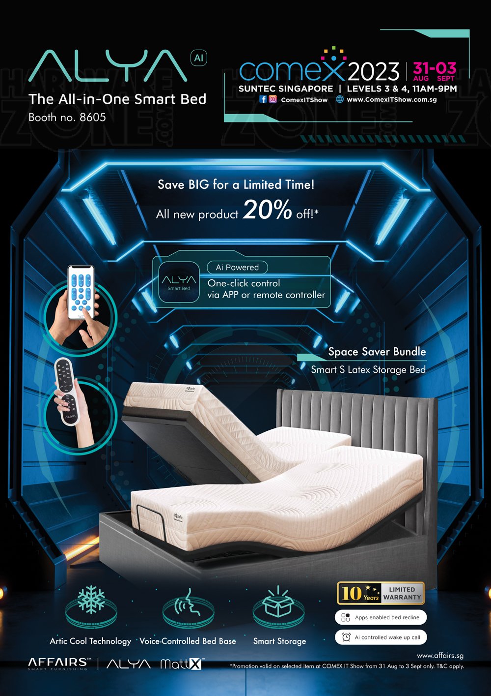 Alya Smart Bed brochures from HardwareZone's Tech Show Portal