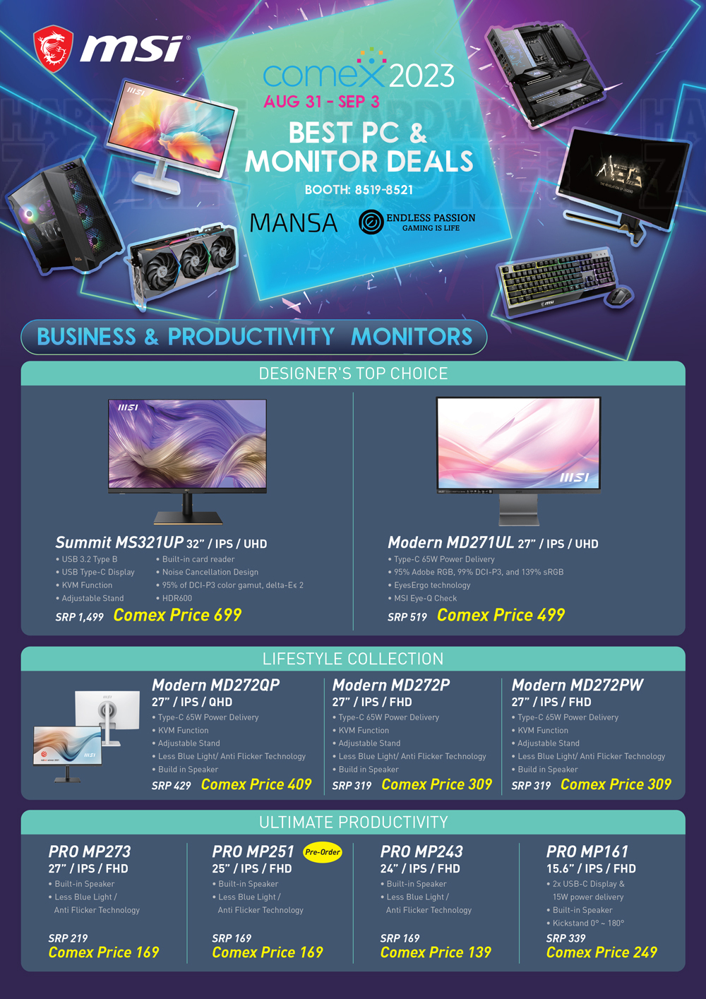 MSI x Mansa Computers Pg.2 brochures from HardwareZone's Tech Show Portal