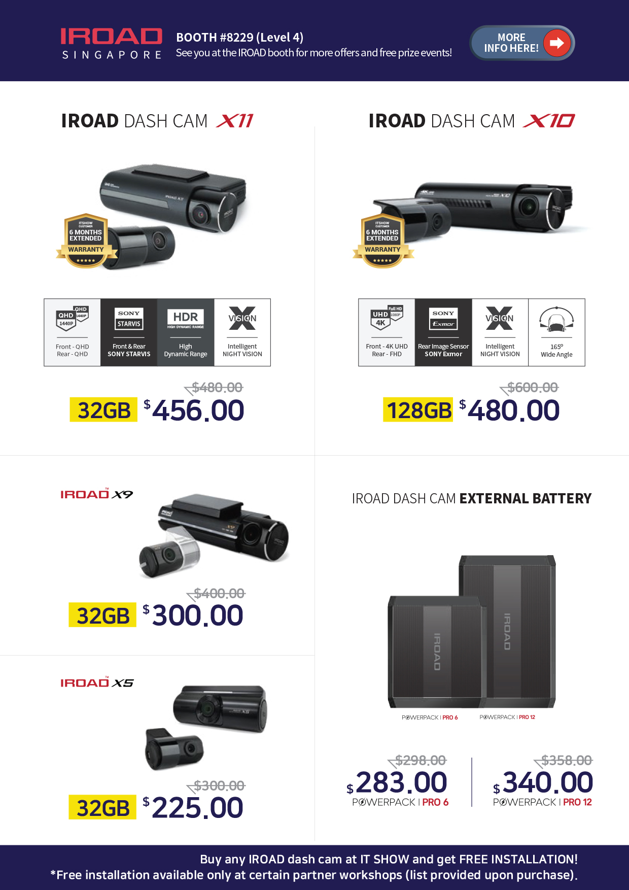 iRoad car dashcam brochures from HardwareZone's Tech Show Portal