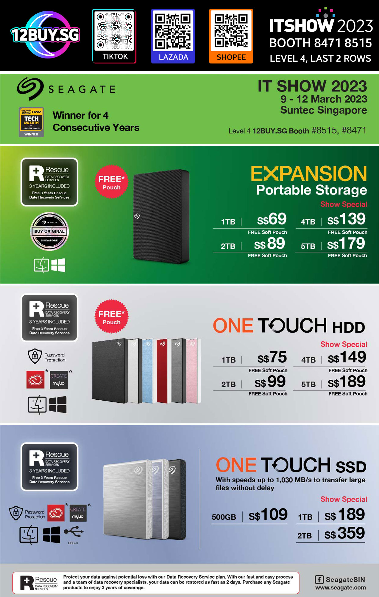 Seagate Pg1 brochures from HardwareZone's Tech Show Portal